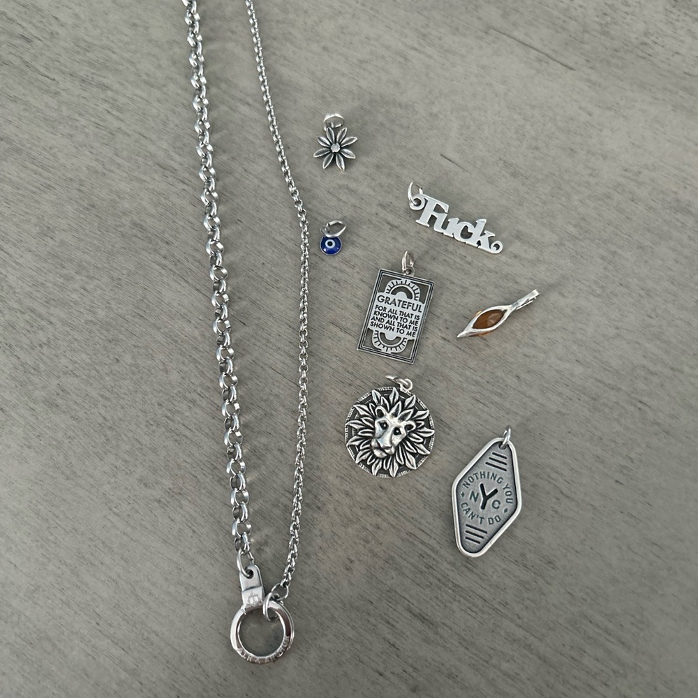 Air and Anchor necklace with charms